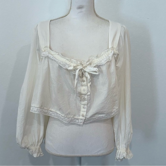 For Love And Lemons Venetia Sleep Top, Size: Large - Picture 2 of 12